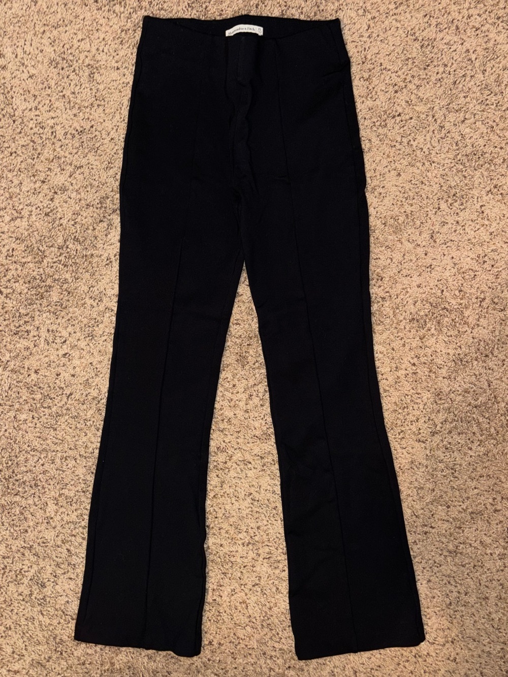 Abercrombie & Fitch Black Cropped Flared Pants